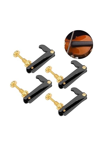 3/4?4/4 Keman Ince Tuner Keman Ince Tuner 4 Adet Set, 3/4 ve 4/4 Enstrümanlar Için Yedek Çello Dize Aracı, Siyah, Ential Accory Müzisyenler Için indirimleri