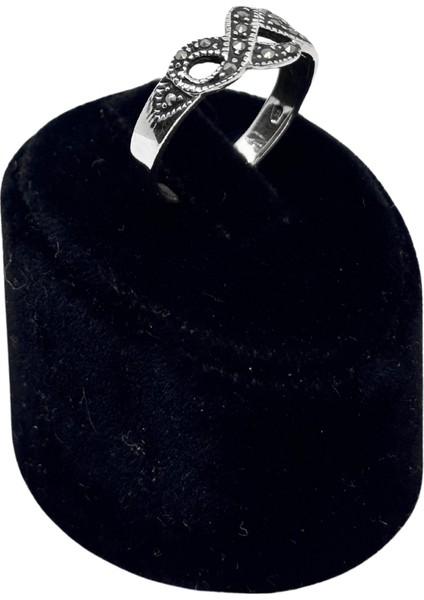 Markazit Taşlı Sonsuzluk Işareti Gümüş Kadın Yüzük fiyatları