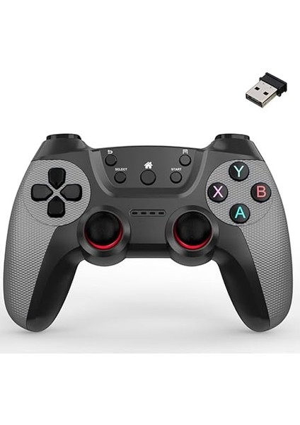 Çiftli 2.4g Kablosuz Oyun Kolu Pc Uyumlu Pilli Joystick Wireless Gamepad Hassas Trigger Kaymaz Tasarım Çiftli G2.4g (Gri) fiyatları