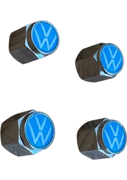 Logolu Metal Mavi Renk 4 Adet Sibop Kapak
