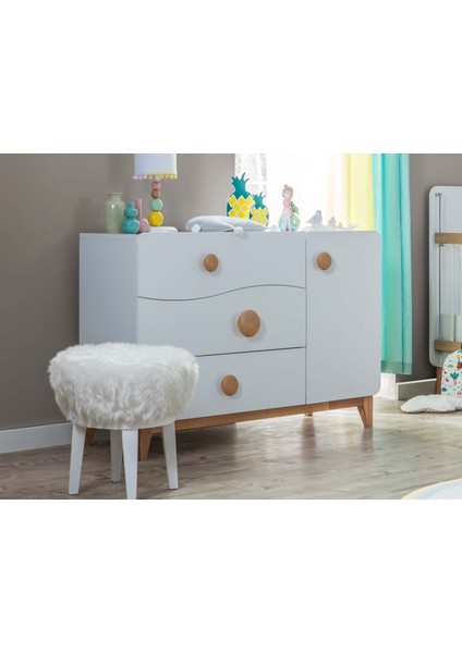 Bliss 3 Çekmeceli Şifonyer Beyaz modelleri