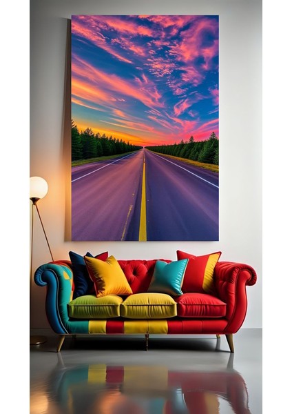 Uzun Güzel Bir Yol 2 :) Ev Duvar Salon Güzellik Salonu Ofis Dükkan Dekarasyon Kanvas Tablo