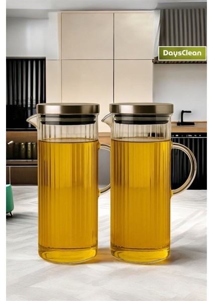 Lüks 2'li Cam Yağdanlık Sütlük Sirkelik | Çok Amaçlı Borasilikat Sürahi | indirimleri