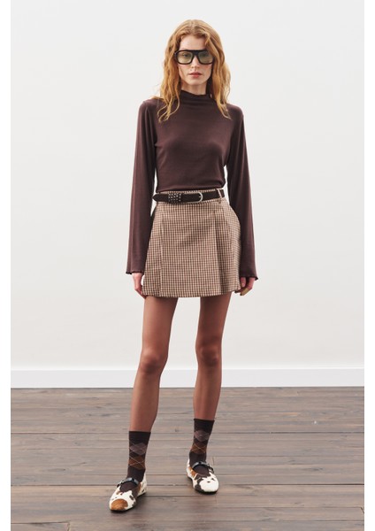 Anvelop Mini Etek Ekose modelleri