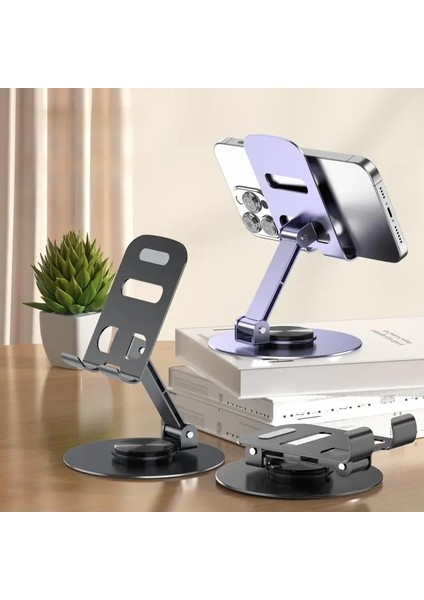 ld 12 360 derece dönebilen metal, katlanabilir, alaşımlı 3 noktadan ayarlanabilen tam bir - ürünü telefon tutucu ve telefon (siyah) modelleri