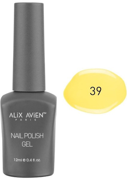 Alıx Avıen Uv Kalıcı Açık Sarı Jel Oje 39 - Gel Polish - 12 ml