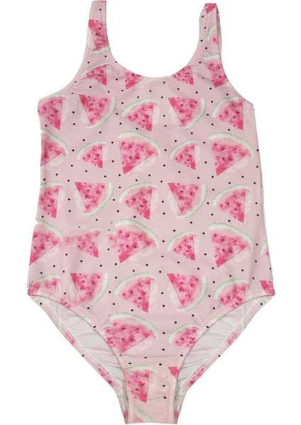 Kız Çocuk Karpuz Desenli Mayo