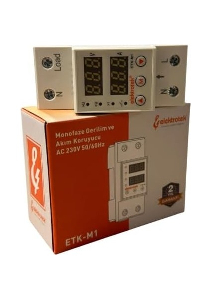 Etk-M1 Gerilim ve Akım 63A 230V Dın Ray Ayarlanabilir Röle fiyatları