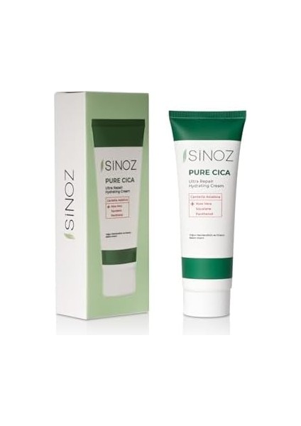 Sinoz Pure Cica Yoğun Onarıcı Yatıştırıcı Nemlendirici Bakım Kremi 50 ml Tahriş Olmuş Hasarlı Ciltler Için