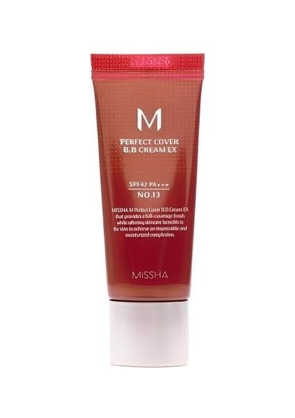 Mıssha Mükemmel Kapatıcılık Sunan Çok Fonksiyonlu M Perfect Cover Bb Krem Ex SPF42 Pa No.13 20 Mililitre fiyatları
