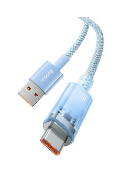 Explorer Serisi Hızlı Şarj Kablosu Akıllı Sıcaklık Kontrolü USB To Type-C 100W, 2m, Mavi fiyatları