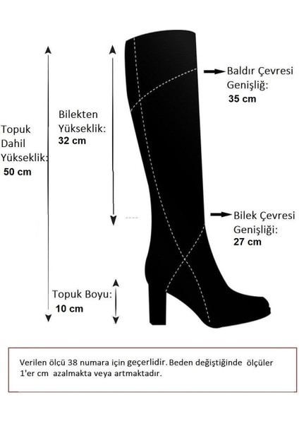 V820330002 Siyah Süet Ince Topuklu Kadın Çizme