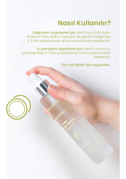 Biberiye Suyu Saç Toniği & Nioli Suyu Intim Bakım Sprey %100 Doğal ve Saf indirimleri