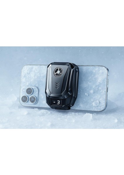 SL06 Kablosuz Gaming Mobil Telefon Soğutucu, 1500MAH Şarj Edilebilir, Yarı Iletken Isı Emici, LED Göstergeli, Ultra Sessiz Çalışma, Hızlı Soğutma, Siyah