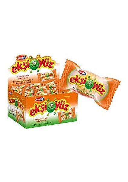 Ekşiyüz Şekerli Sakız 100&APOS;LÜ Kutu Portakal