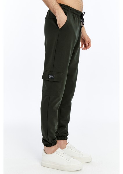 Erkek Haki Kapaklı Cepli Jogger Eşofman ALTI-P2142