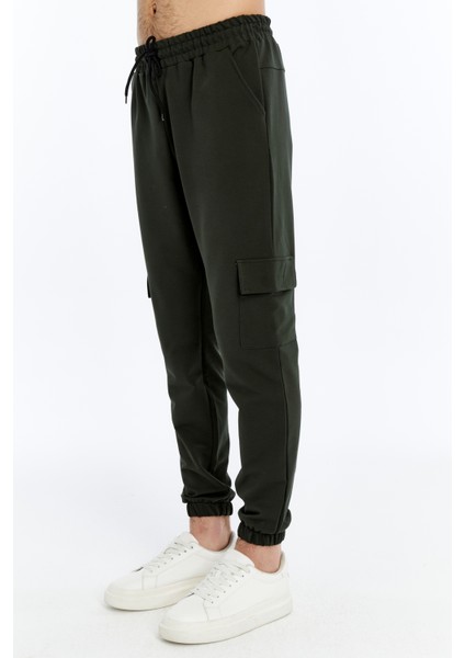 Erkek Haki Kapaklı Cepli Jogger Eşofman ALTI-P2142 modelleri