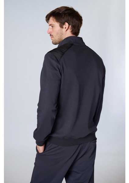 Esw 2924 Yarım Fermuar Dik Yaka Scuba Kumaş Erkek Sweat modelleri