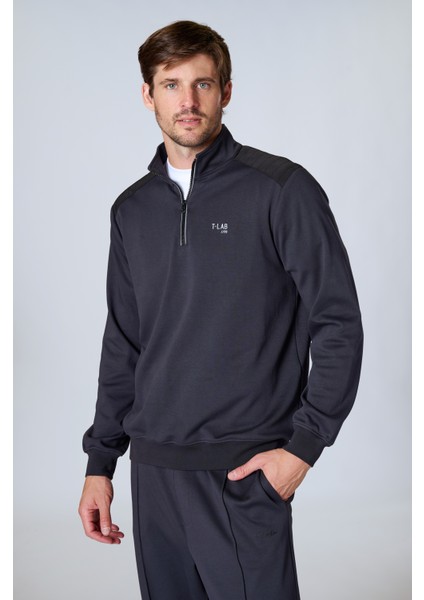 Esw 2924 Yarım Fermuar Dik Yaka Scuba Kumaş Erkek Sweat fırsatları