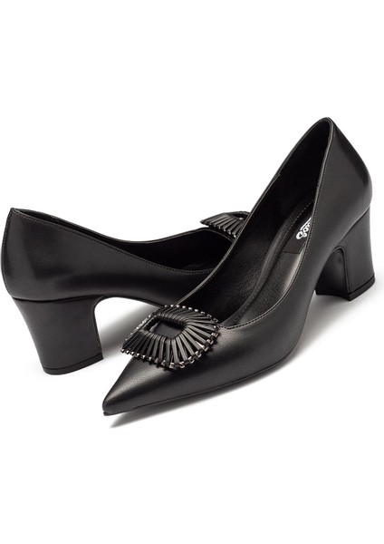 Kadın Kalın Topuklu Tokalı Abiye Ayakkabı 5010 modelleri
