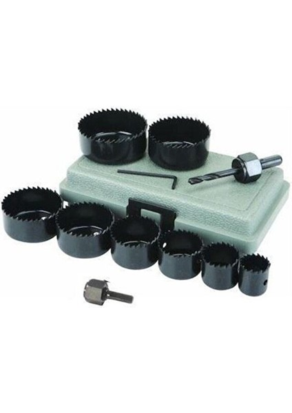 11 Parça 19-64 mm Alçıpan Ahşap Delme Panç Seti