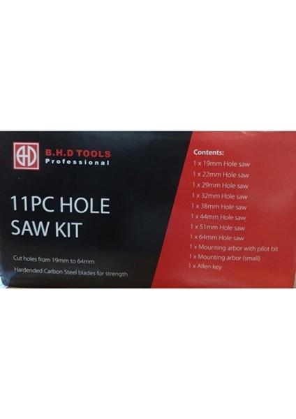 11 Parça 19-64 mm Alçıpan Ahşap Delme Panç Seti modelleri