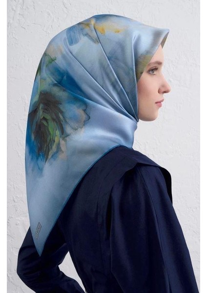 2025 Desenli Saf Ipek Twill Eşarp 9426-02 modelleri