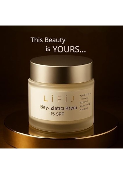 Lifij Beyazlatıcı Krem, Alfa-Arbutin ile Cilt Tonunda Homojen Görünüm, 15 Spf, Cologen, Anti-Aging Aydınlatıcı Krem, Güneşe ve Yaşa Bağlı Renk Hiperpigmentasyon Önleyici (50 Ml) fiyatları
