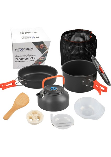 Nomad 03 Kamp Tencere Seti – 4 Kişilik Çok Fonksiyonlu Set
