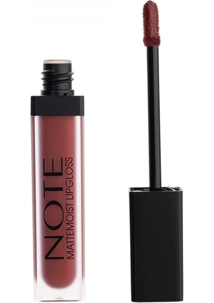 Note Mattemoist Lipgloss 415 Shy Berry Yarı Mat Saten Bitişli Likit Ruj, Bordo