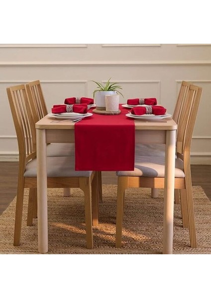 Premium Runner Masa Örtüsü Kırmızı Runner Runner & Amerikan Servisi fiyatları