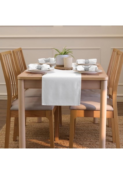 Premium Beyaz Masa Örtüsü Runner Duck Keten Kalın Kumaş 150X40CM Runner & Amerikan Servisi fiyatları