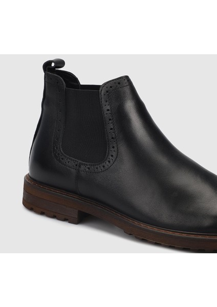 Siyah Deri Erkek Bot indirimleri