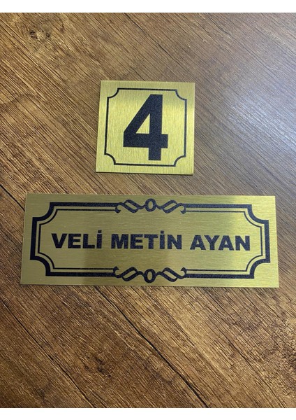 Metal Kapı İsimliği Gold 0019