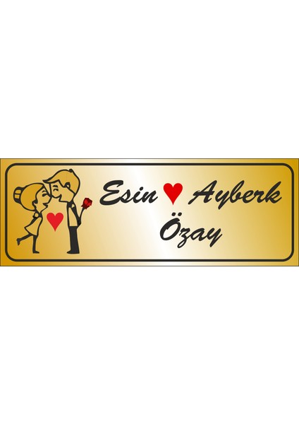 Metal Kapı İsimliği Gold 0003