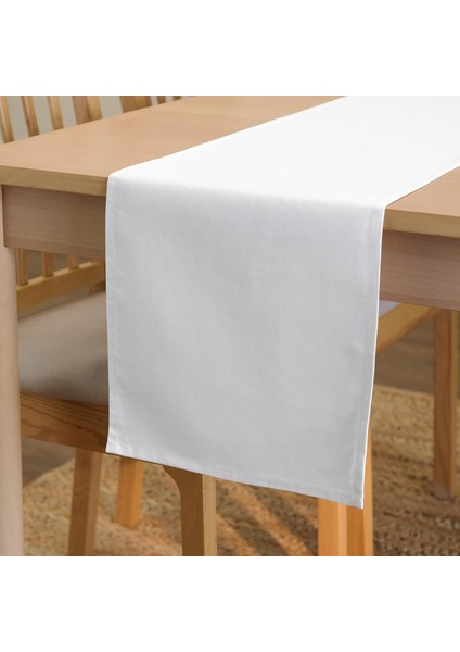 Premium Beyaz Masa Örtüsü Runner Duck Keten Kalın Kumaş 150X40CM Runner & Amerikan Servisi modelleri
