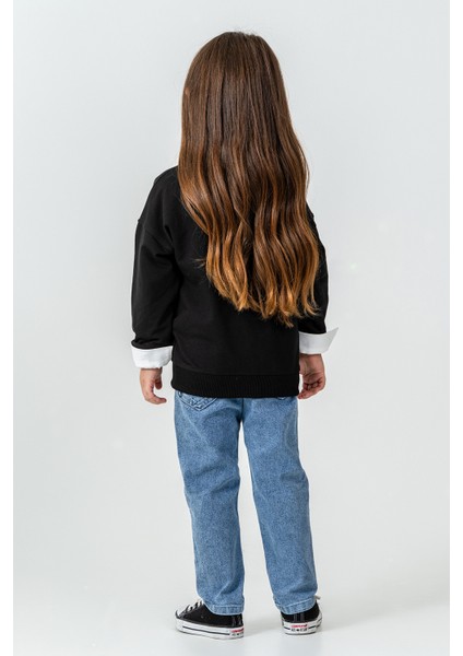 Bb Taşlı Sweatshirt Kız Çocuk 3\'lü Takım - 26K 6333 modelleri