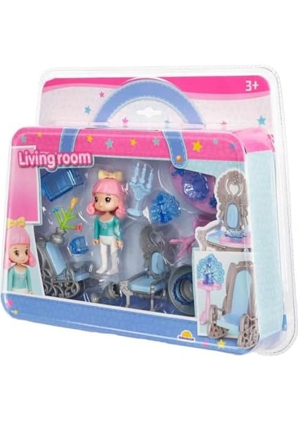 Oturma Odası Oyun Seti - Pembe Saçlı Kız fiyatları