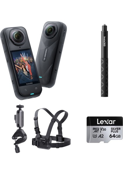 X5 Aksiyon Kamerası - Bisiklet Kiti 64 GB