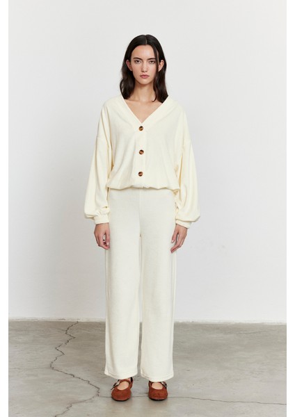 Havlu Kumaş Pantolon Bej modelleri