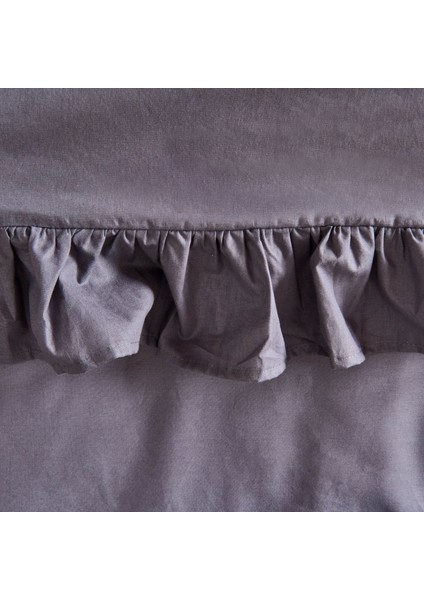 Soft Fırfırlı Çift Kişilik Nevresim Takımı - Antrasit modelleri