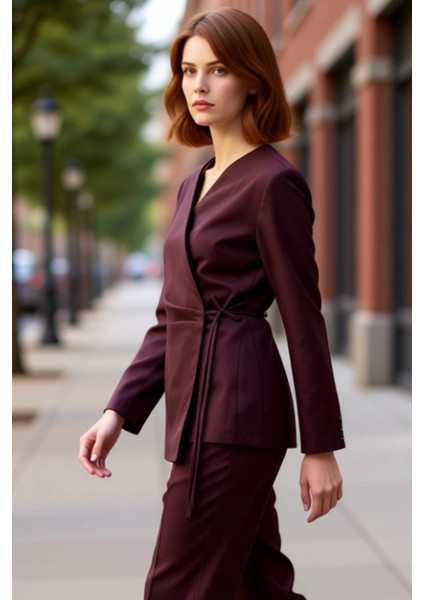 Kadınlar Için Zarif Kruvaze Kesim Viskon Dokuma Bluz Kaliteli Şık Rahat Modern Zarif Günlük fırsatları