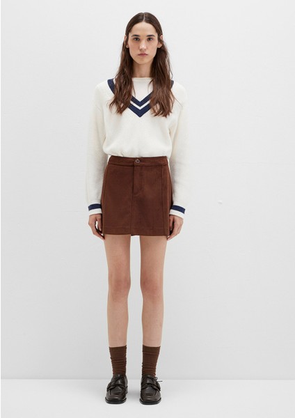 Suni Süet Kahverengi Mini Etek 1310782-70241 fırsatları