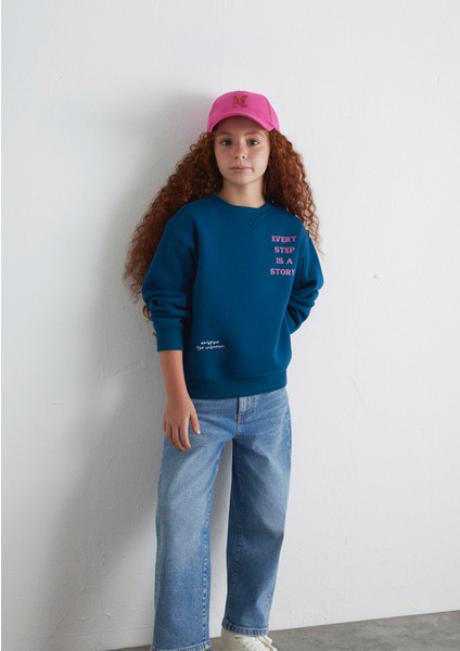 Baskılı Lacivert Sweatshirt 7S10156-89110 fiyatları