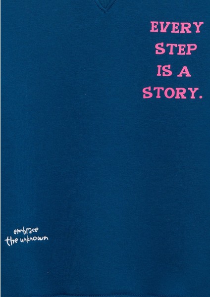 Baskılı Lacivert Sweatshirt 7S10156-89110