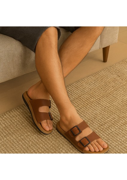 Erkek Ortopedik Dikişli Esnek Rahat Çift Monta Terlik modelleri