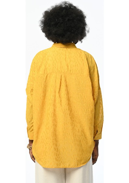 Kadın Oversıze Desenli Şifon Ince Gömlek indirimleri