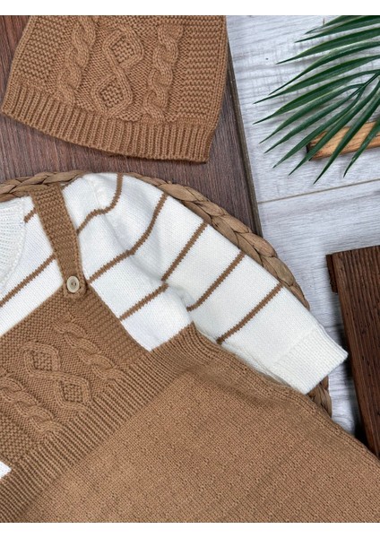 Pamuklu Triko Şapkalı Tulum 2li Erkek Bebek Takım fiyatları