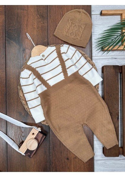Pamuklu Triko Şapkalı Tulum 2li Erkek Bebek Takım fırsatları