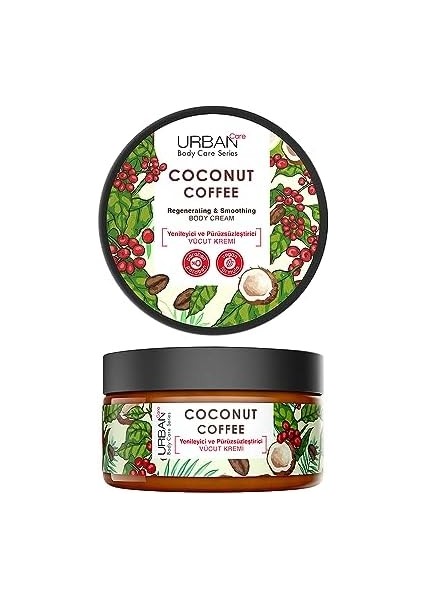 Urban Care Coconut Coffee Yenileyici ve Pürüzsüzleştirici Vücut Kremi 200 Ml- Vegan